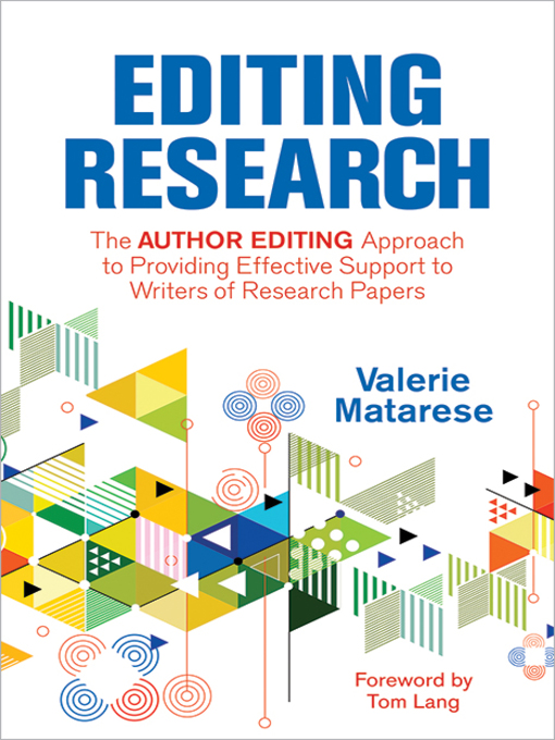 Title details for Editing Research by Valerie Materese - Available